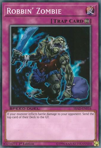 Robbin' Zombie SBAD-EN016 card from Speed Duel: Attack from the Deep