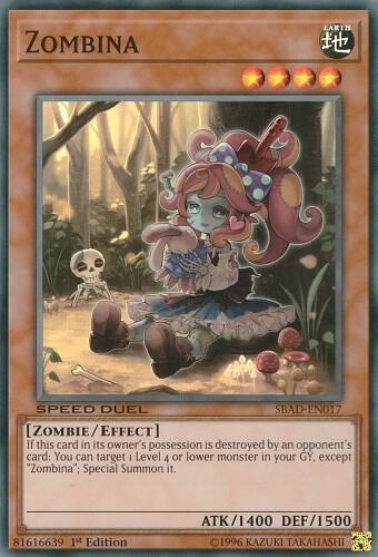 Zombina SBAD-EN017 card from Speed Duel: Attack from the Deep