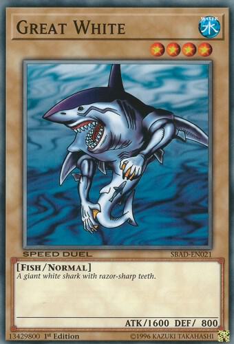 Great White SBAD-EN021 card from Speed Duel: Attack from the Deep