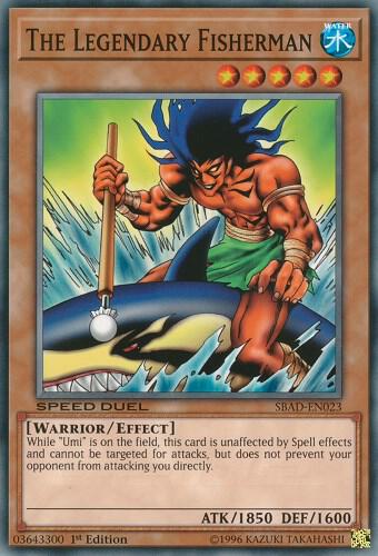 The Legendary Fisherman SBAD-EN023 card from Speed Duel: Attack from the Deep