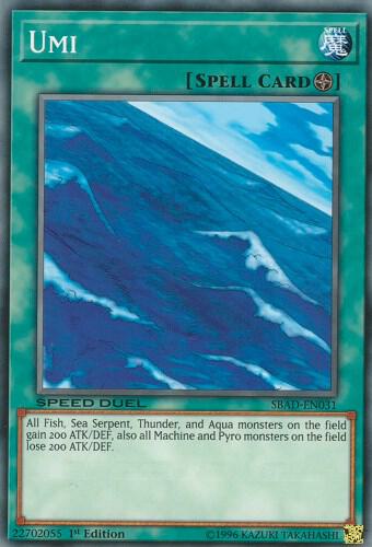 Umi SBAD-EN031 card from Speed Duel: Attack from the Deep