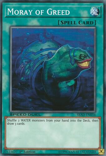 Moray of Greed SBAD-EN034 card from Speed Duel: Attack from the Deep