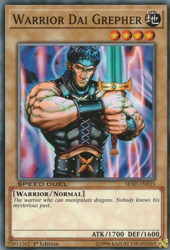 Warrior Dai Grepher SBAD-EN035 card from Speed Duel: Attack from the Deep