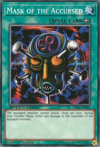 Mask of the Accursed SBAD-EN042 card from Speed Duel: Attack from the Deep