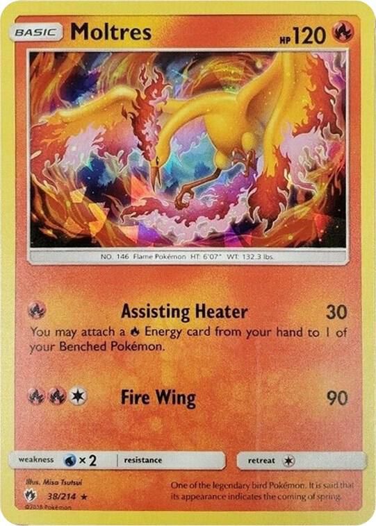 Moltres - 38/214 (Cracked Ice Holo) 038/214 card from Deck Exclusives