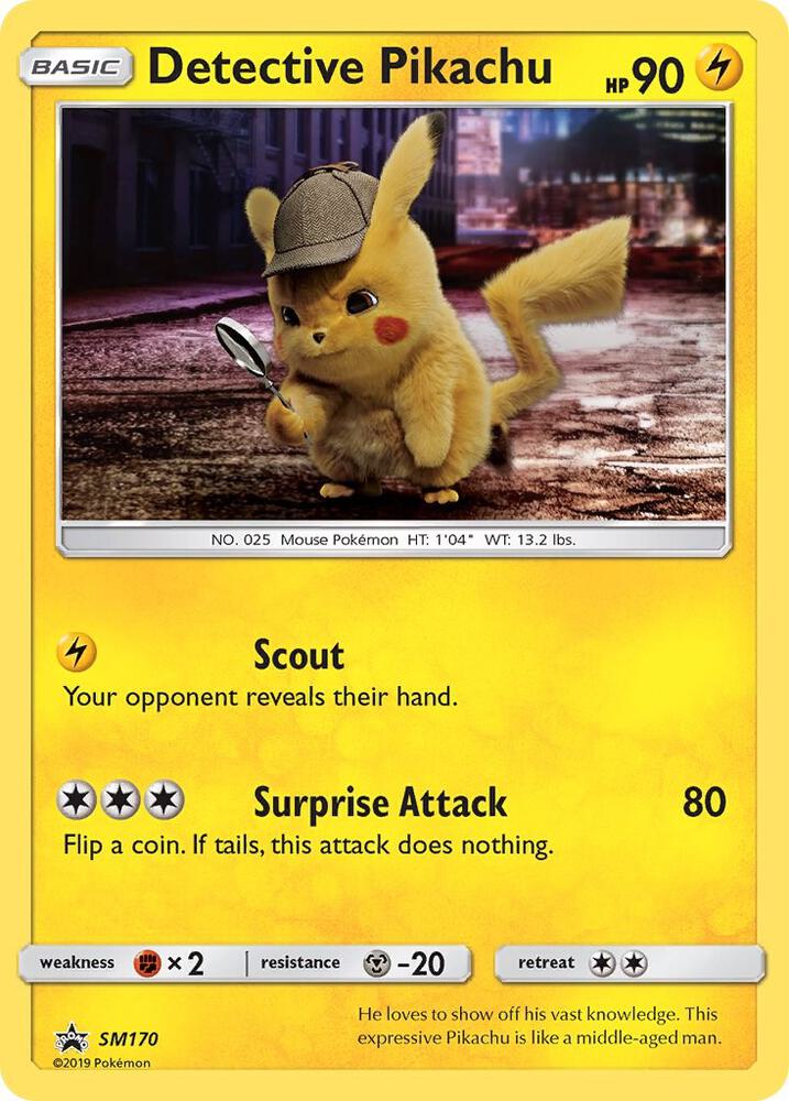 Detective Pikachu SM170 card from SM Promos