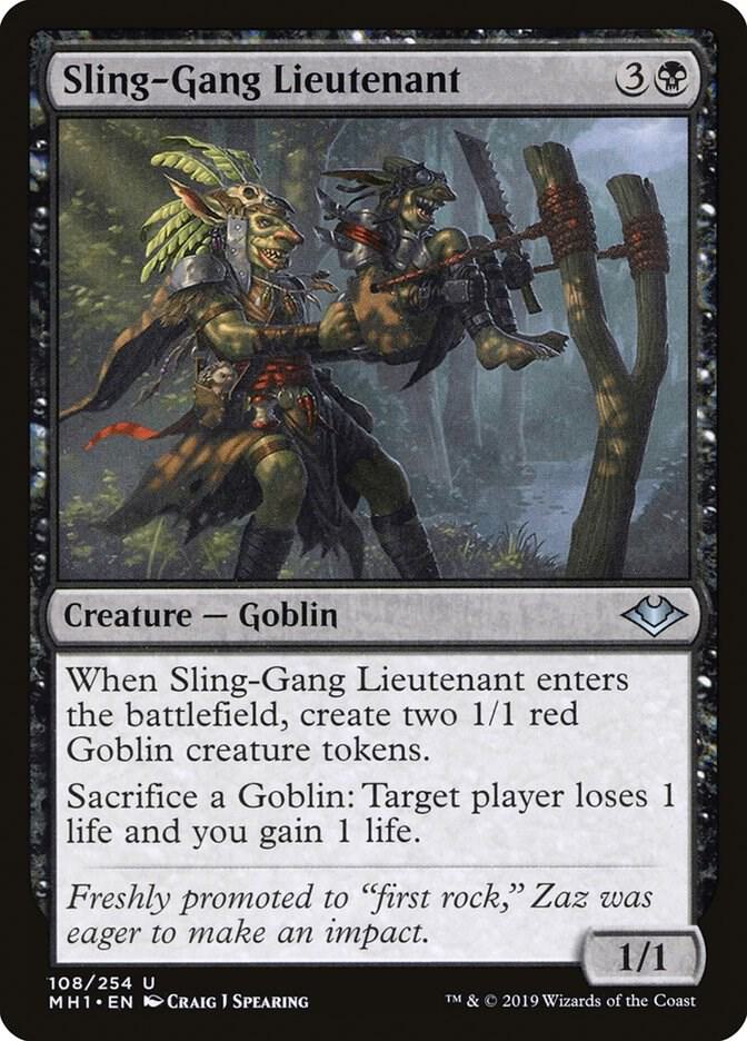 Sling-Gang Lieutenant 108 card from Modern Horizons