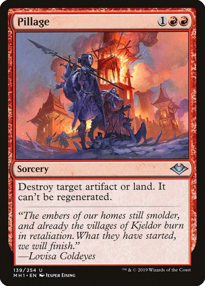 Pillage 139 card from Modern Horizons