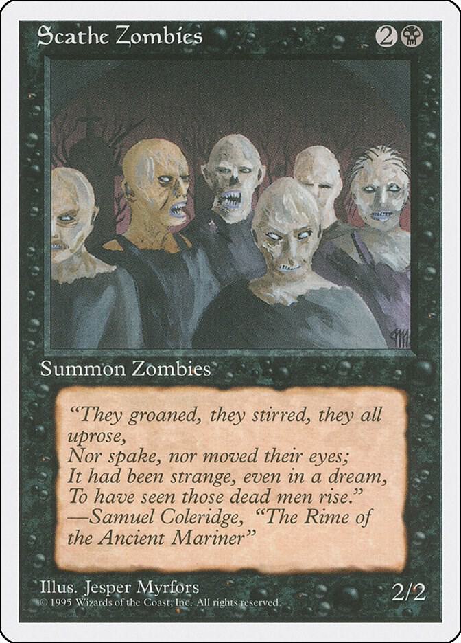 Scathe Zombies card from Fourth Edition