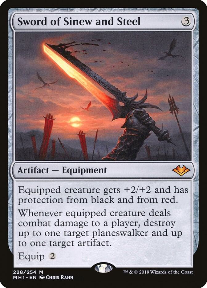 Sword of Sinew and Steel 228 card from Modern Horizons