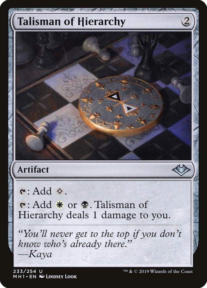 Talisman of Hierarchy 233 card from Modern Horizons