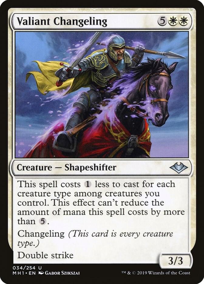 Valiant Changeling 34 card from Modern Horizons