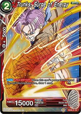 Trunks, Surge of Energy EX06-01 card from Special Anniversary Set