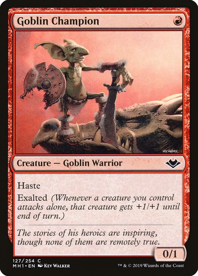 Goblin Champion 127 card from Modern Horizons