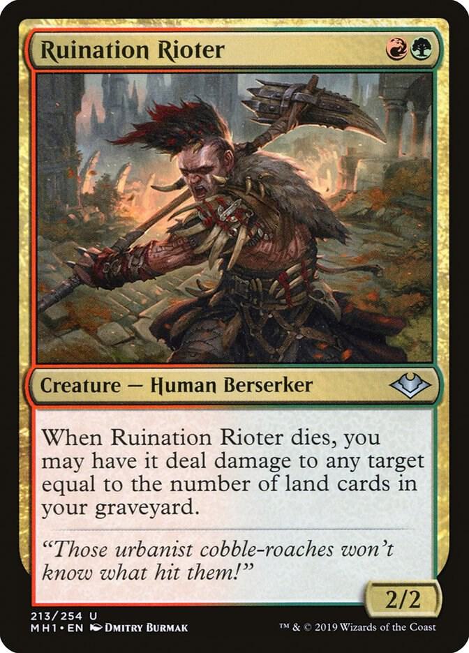 Ruination Rioter 213 card from Modern Horizons