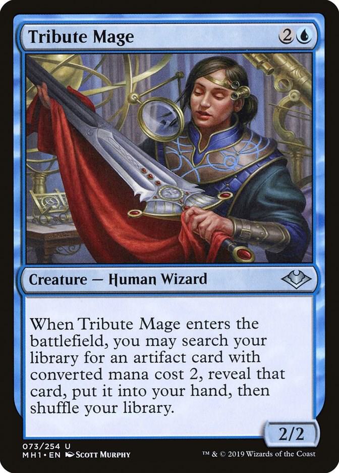 Tribute Mage 73 card from Modern Horizons