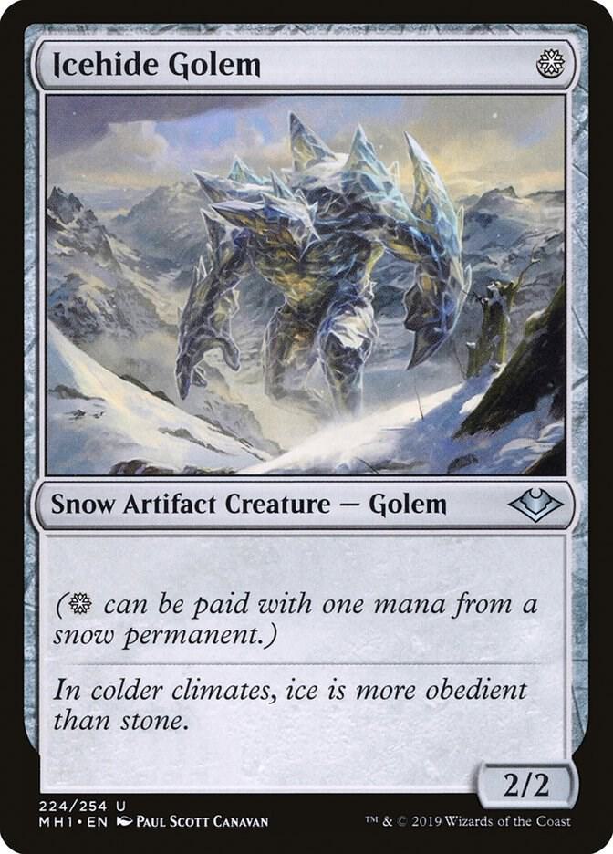 Icehide Golem 224 card from Modern Horizons