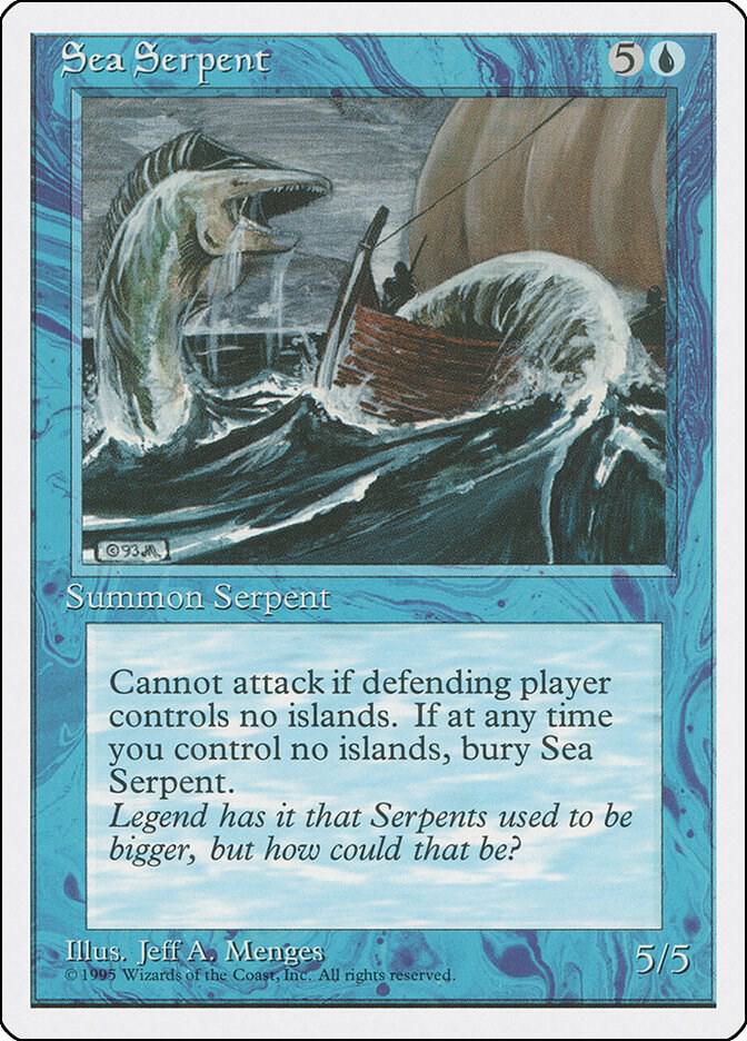 Sea Serpent card from Fourth Edition