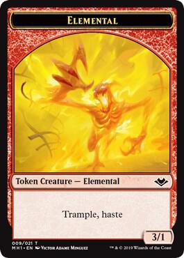 Elemental Token 9 card from Modern Horizons