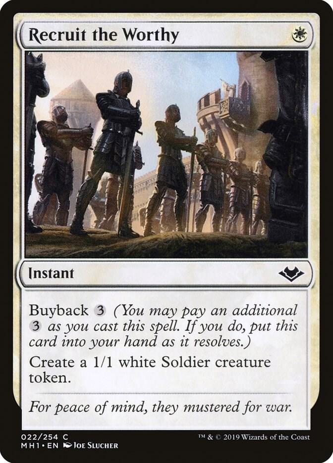 Recruit the Worthy 22 card from Modern Horizons