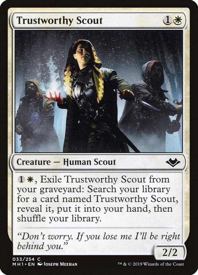 Trustworthy Scout 33 card from Modern Horizons