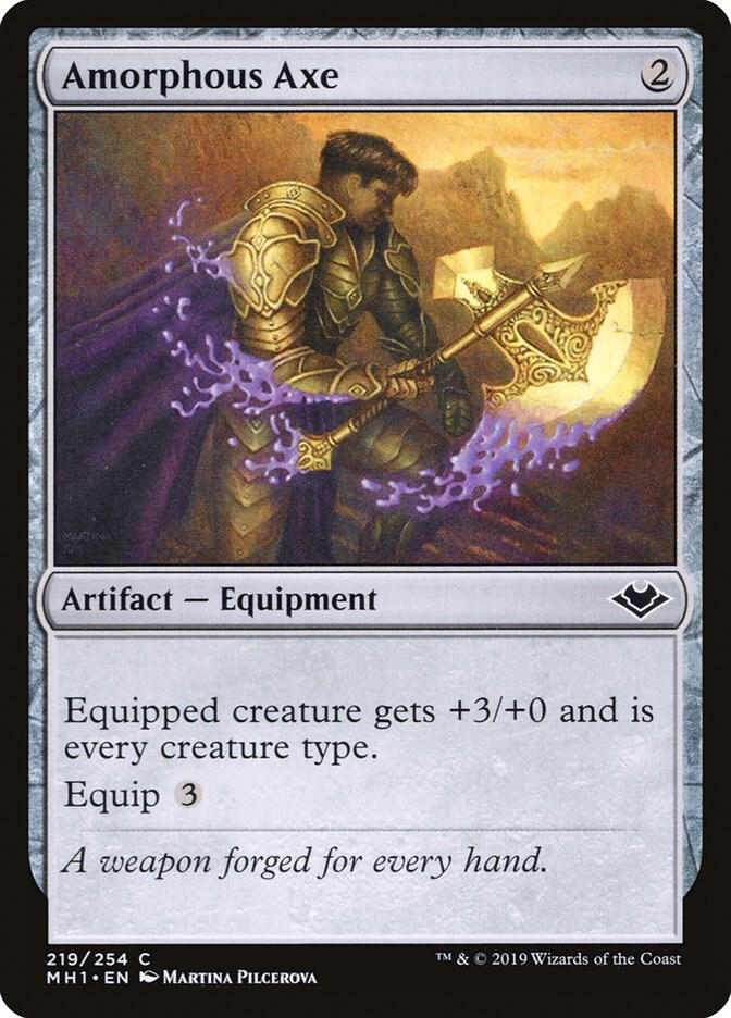 Amorphous Axe 219 card from Modern Horizons