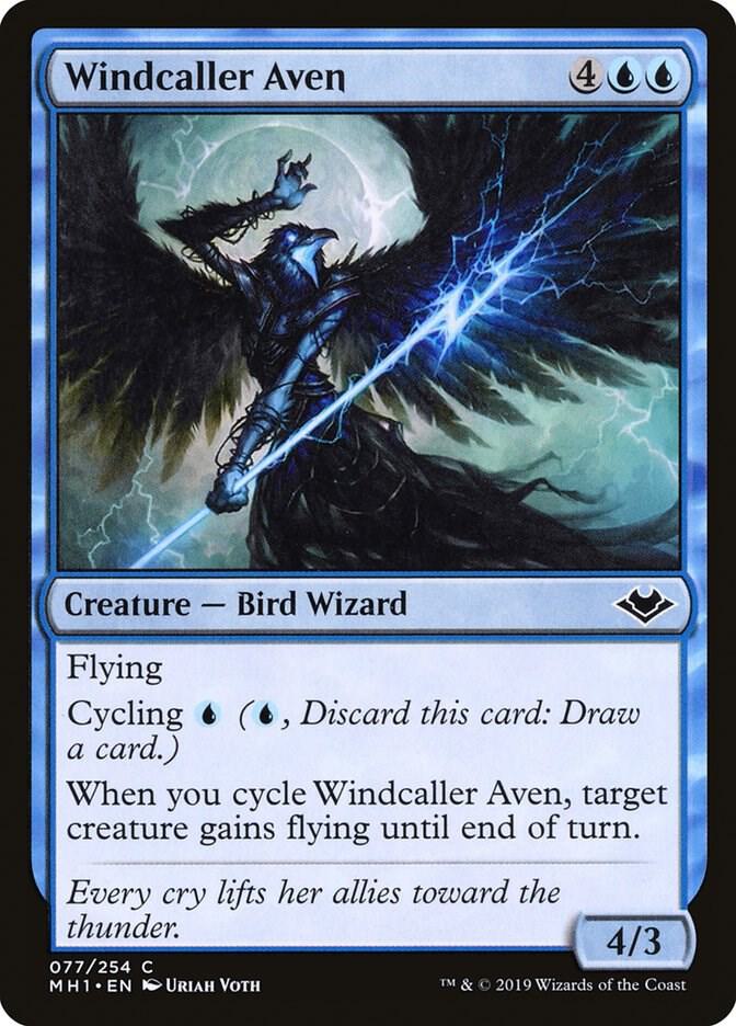 Windcaller Aven 77 card from Modern Horizons