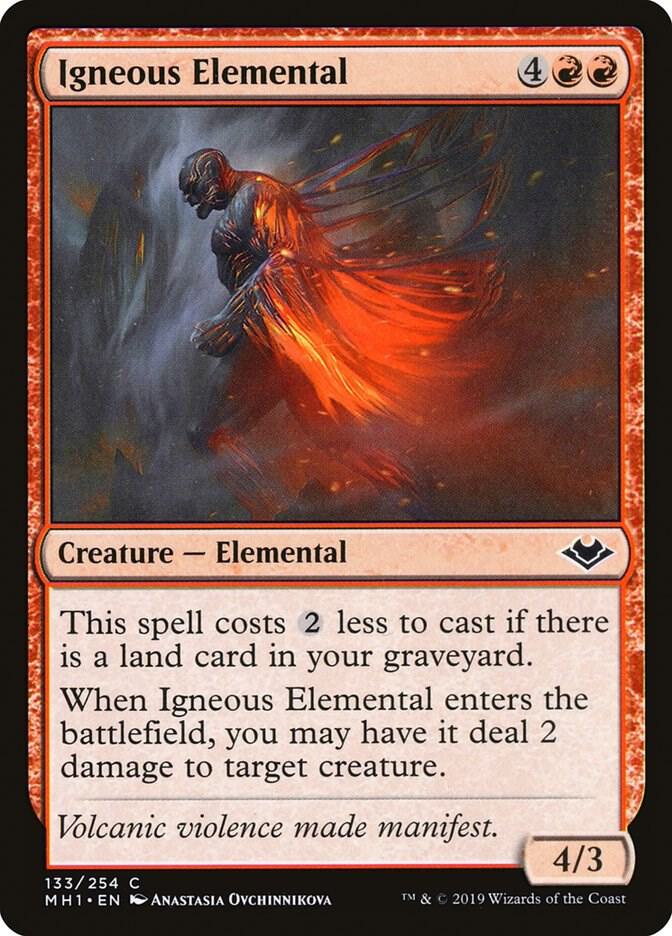 Igneous Elemental 133 card from Modern Horizons