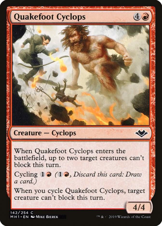 Quakefoot Cyclops 142 card from Modern Horizons