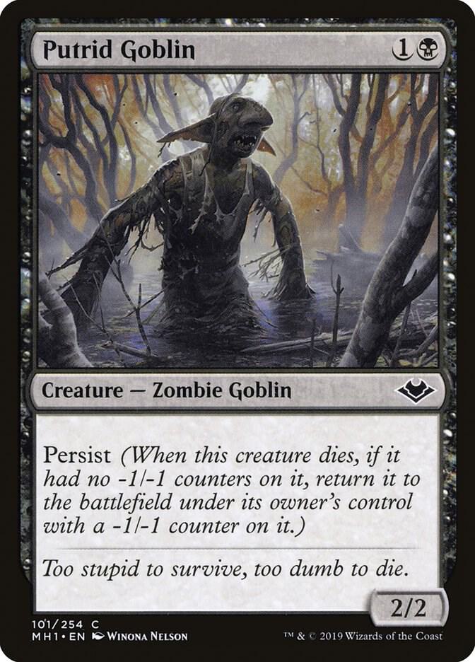 Putrid Goblin 101 card from Modern Horizons