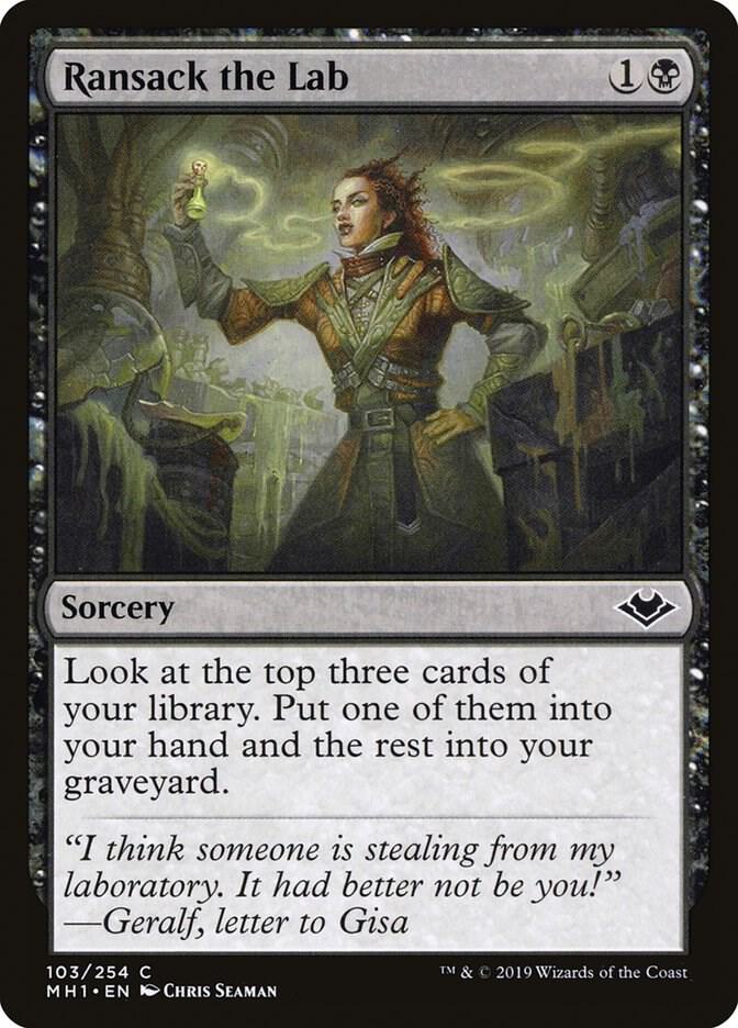 Ransack the Lab 103 card from Modern Horizons