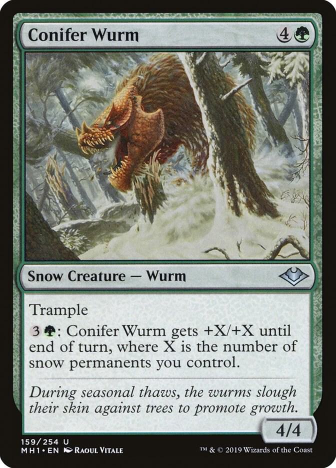 Conifer Wurm 159 card from Modern Horizons