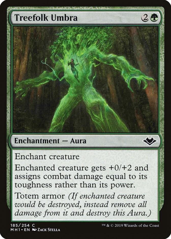 Treefolk Umbra 185 card from Modern Horizons