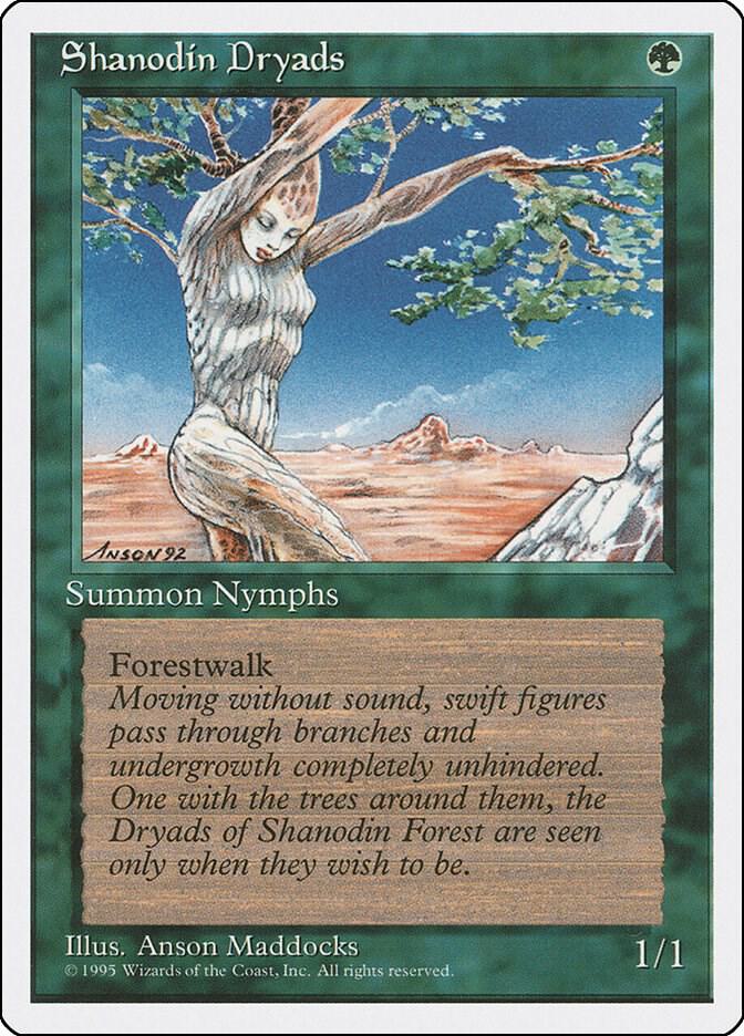 Shanodin Dryads card from Fourth Edition