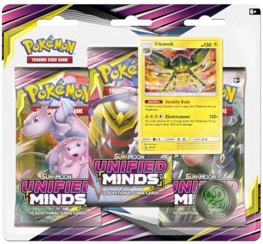 Unified Minds 3 Pack Blister [Vikavolt] card from SM - Unified Minds