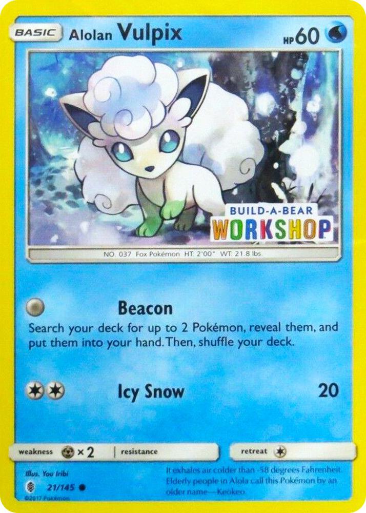 Alolan Vulpix - 21/145 (Build-A-Bear Workshop Exclusive) 021/145 card from Miscellaneous Cards & Products
