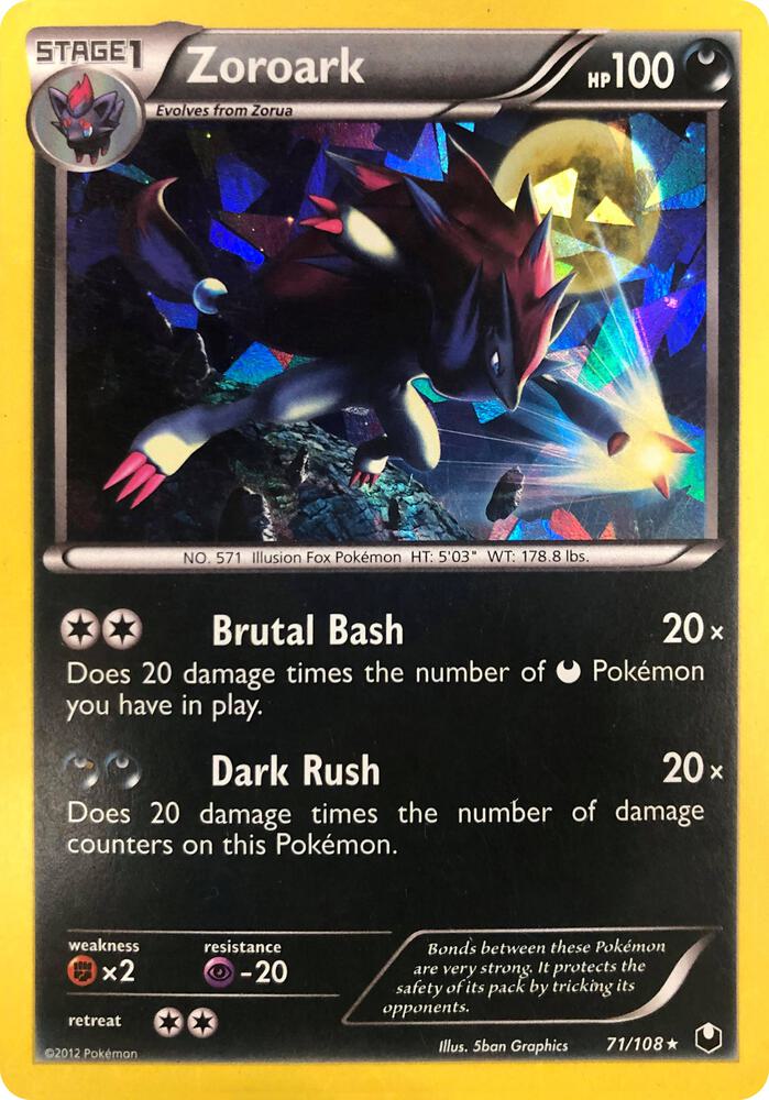 Zoroark - 71/108 (Cracked Ice Holo) 071/108 card from Deck Exclusives