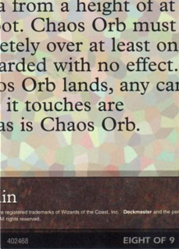 Chaos Orb (8 of 9) (Ultra Pro Puzzle Quest) 1 card from Media Promos