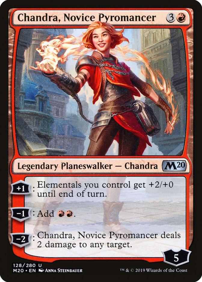 Chandra, Novice Pyromancer 128 card from Core Set 2020
