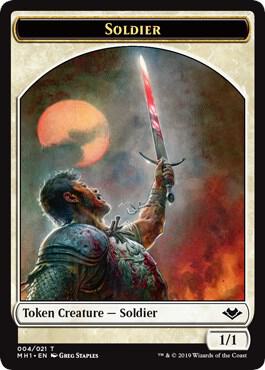 Soldier // Emblem - Wrenn and Six Double-Sided Token 4 // 21 card from Modern Horizons