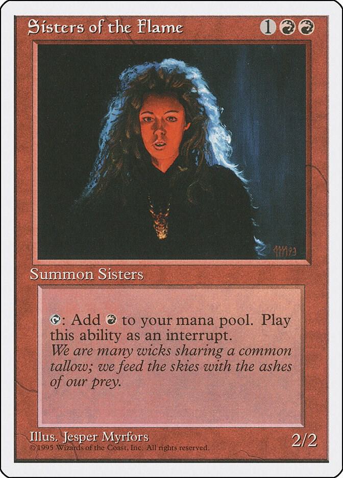 Sisters of the Flame card from Fourth Edition