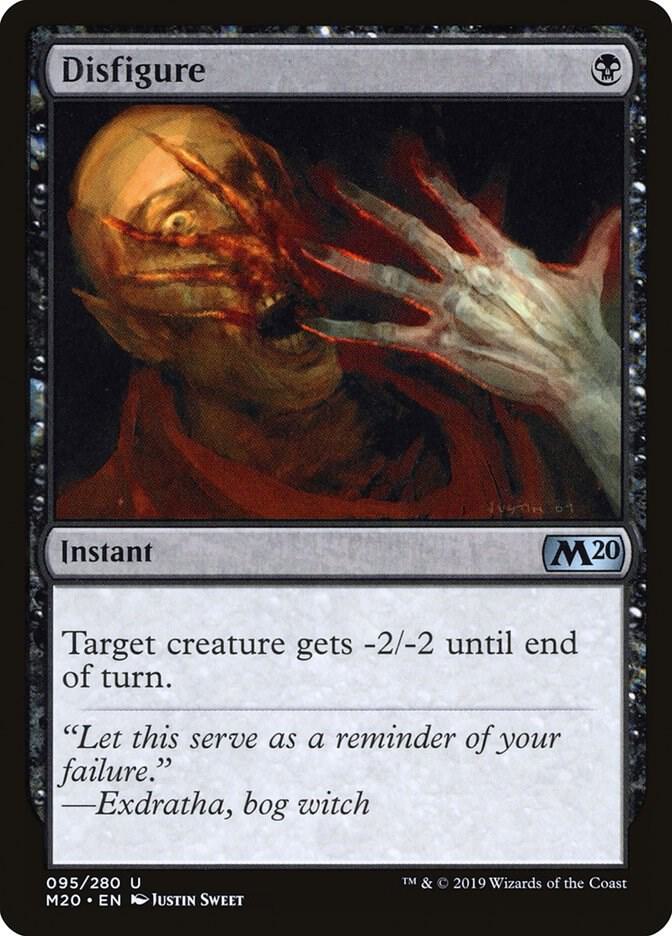 Disfigure 95 card from Core Set 2020