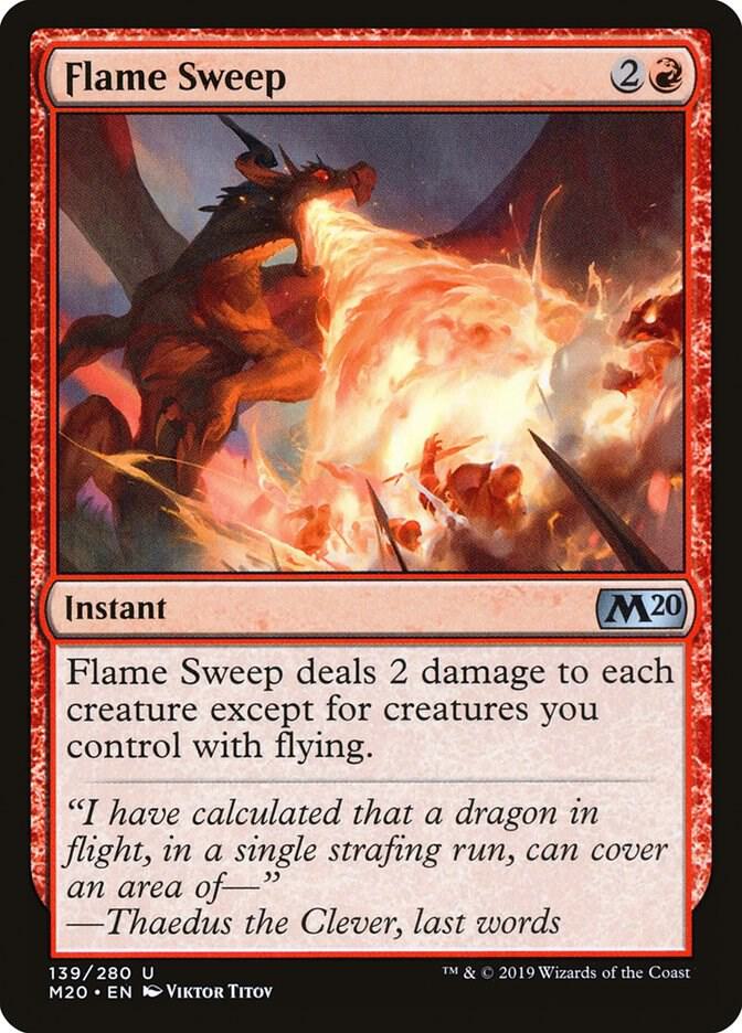 Flame Sweep 139 card from Core Set 2020