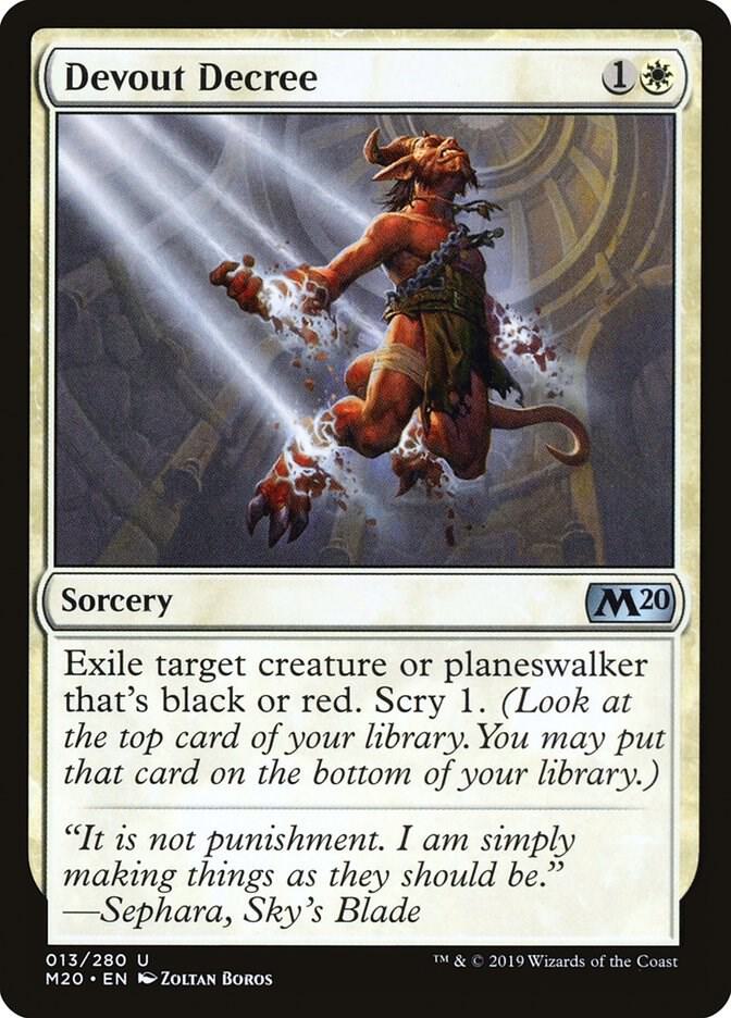 Devout Decree 13 card from Core Set 2020