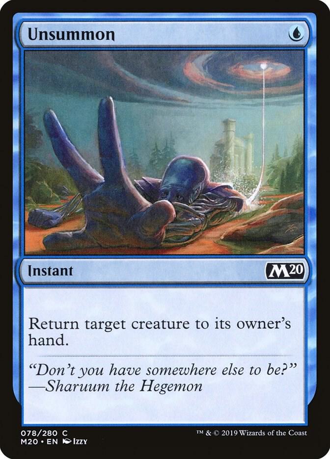 Unsummon 78 card from Core Set 2020