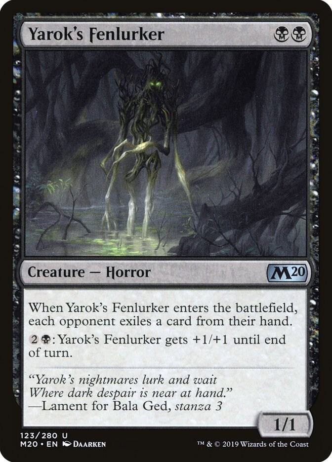 Yarok's Fenlurker 123 card from Core Set 2020