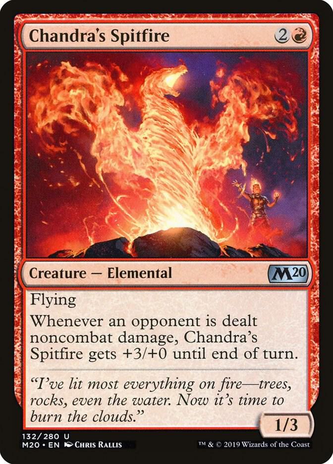 Chandra's Spitfire 132 card from Core Set 2020