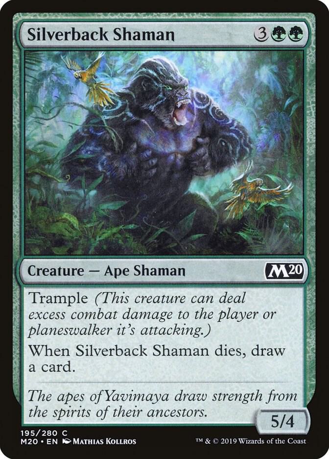 Silverback Shaman 195 card from Core Set 2020