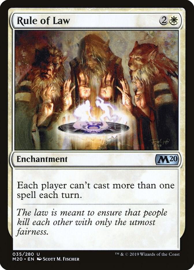 Rule of Law 35 card from Core Set 2020