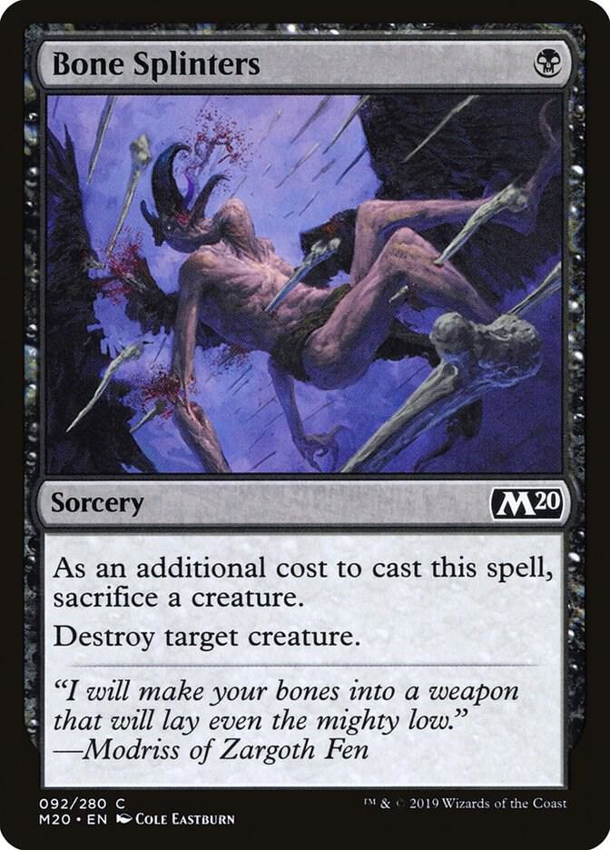 Bone Splinters 92 card from Core Set 2020